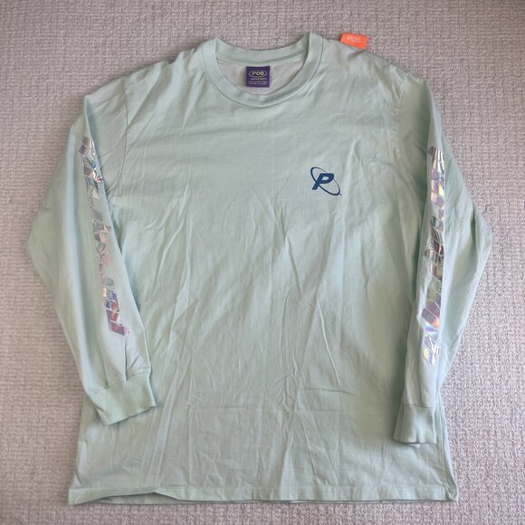 Paragraph P08 Long Sleeve Made in Seoul Korea Blue Reflective Sleeve Men Sz M/L - Picture 1 of 16